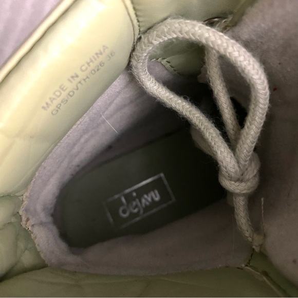 Dejavu Sage Green Women’s Chunky Platform Combat Boots Sz 36 Grunge Style - Picture 8 of 10